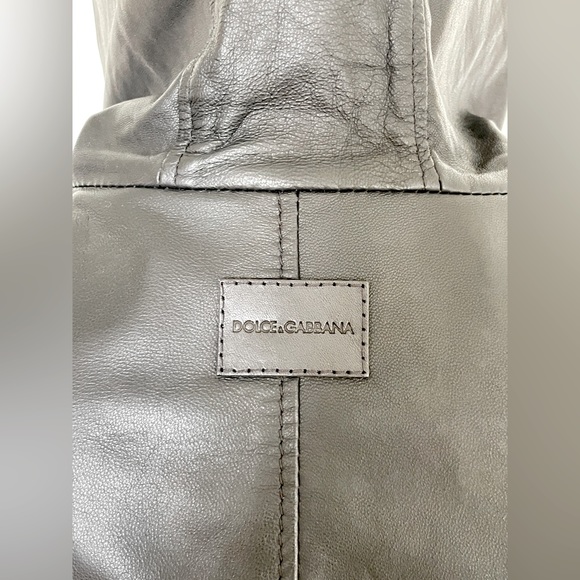 Dolce & Gabbana Leather Bomber Jacket in Black - Picture 16 of 16